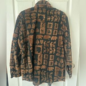 Vintage Barn Fly Fleece Jacket- Bears- Western- Outdoorsy